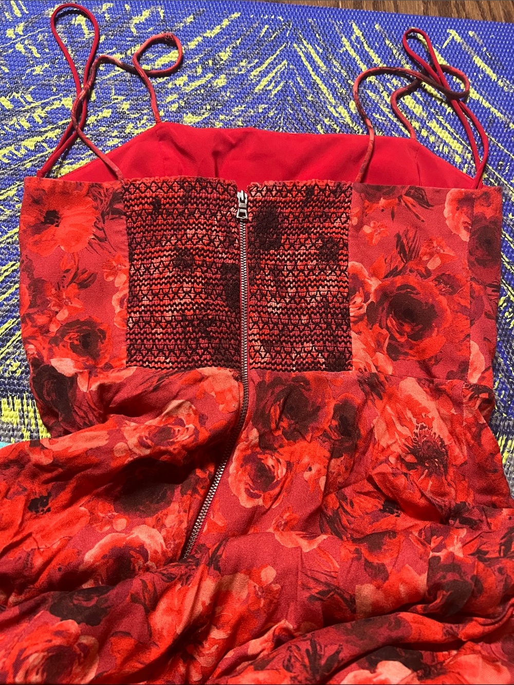 Alice + Olivia Red Floral Mini Dress - Picture 11 of 15